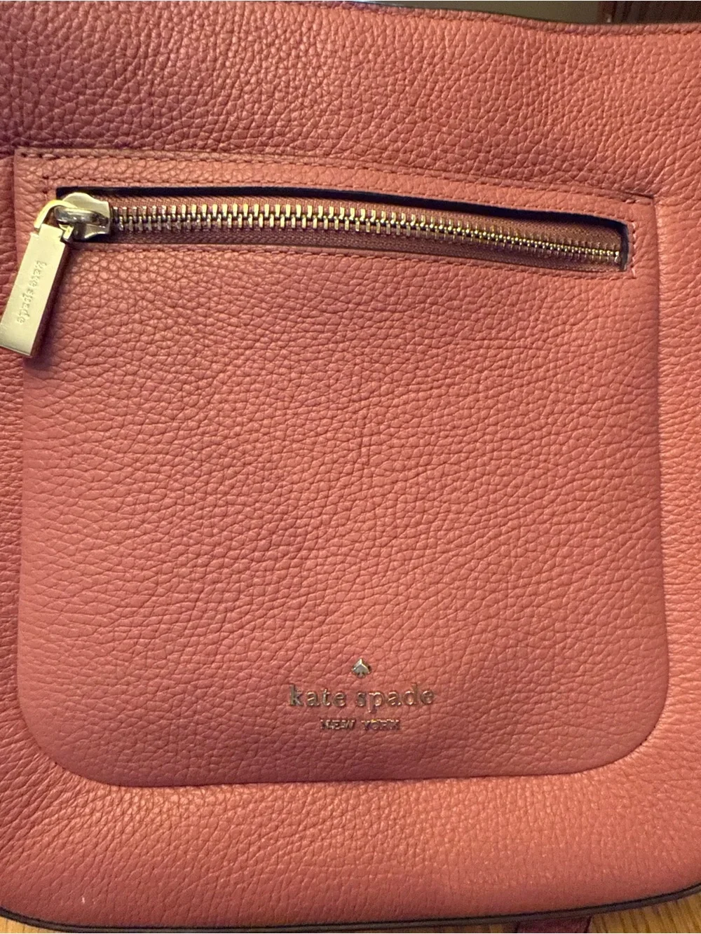 Kate Spade Pebbled Leather Crossbody Bag in Dusty Rose